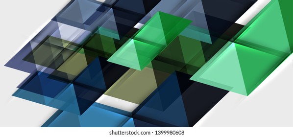 Triangle geometrical modern business presentation design template. Vector illustration
