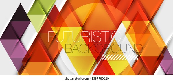 Triangle geometrical modern business presentation design template, abstract pattern for any background, vector illustration