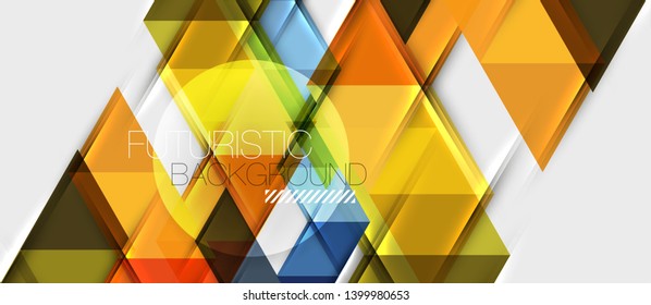 Triangle geometrical modern business presentation design template. Vector illustration