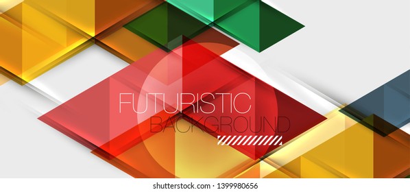 Triangle geometrical modern business presentation design template. Vector illustration
