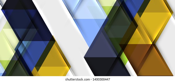 Triangle geometrical modern business presentation design template, abstract pattern for any background, vector illustration