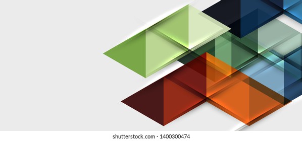 Triangle geometrical modern business presentation design template. Vector illustration