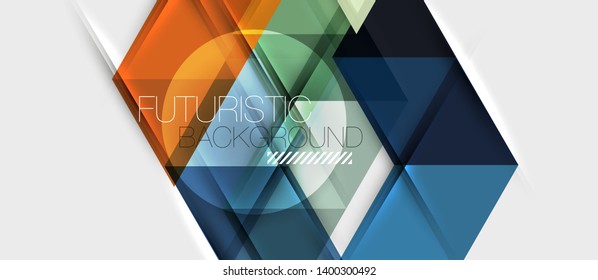 Triangle geometrical modern business presentation design template. Vector illustration