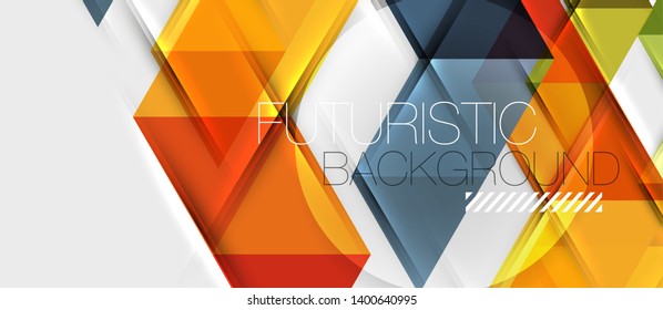 Triangle geometrical modern business presentation design template. Vector illustration