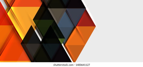 Triangle geometrical modern business presentation design template, abstract pattern for any background, vector illustration