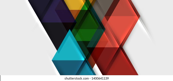Triangle geometrical modern business presentation design template. Vector illustration
