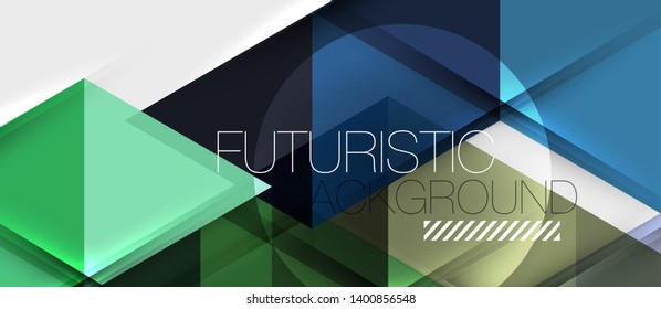 Triangle geometrical modern business presentation design template. Vector illustration