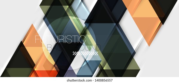 Triangle geometrical modern business presentation design template, abstract pattern for any background, vector illustration