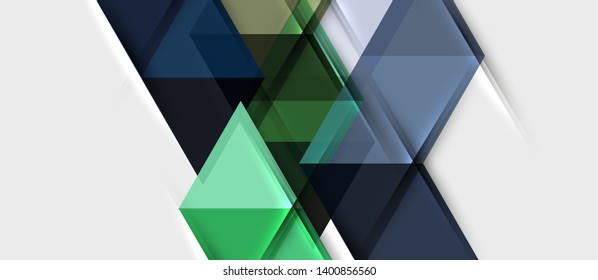 Triangle geometrical modern business presentation design template. Vector illustration