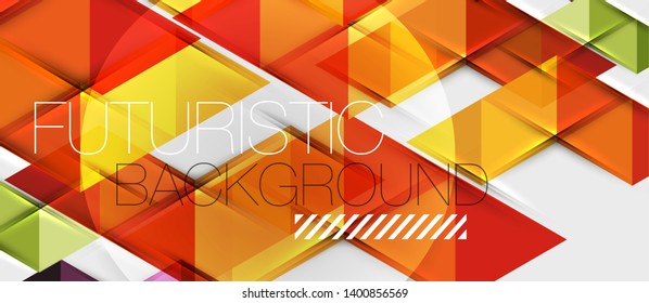 Triangle geometrical modern business presentation design template, abstract pattern for any background, vector illustration