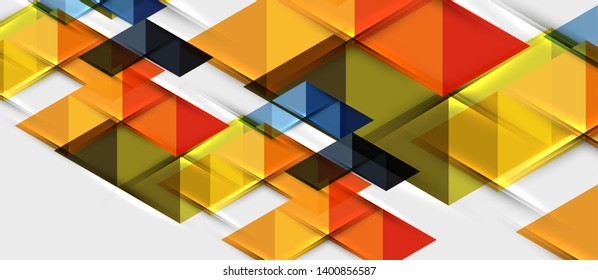 Triangle geometrical modern business presentation design template. Vector illustration