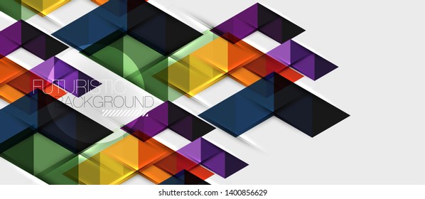 Triangle geometrical modern business presentation design template. Vector illustration