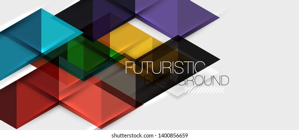 Triangle geometrical modern business presentation design template. Vector illustration