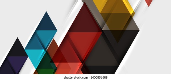 Triangle geometrical modern business presentation design template. Vector illustration