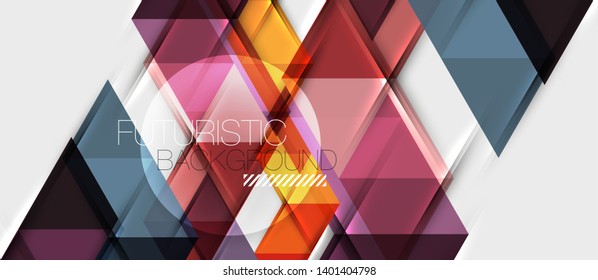 Triangle geometrical modern business presentation design template. Vector illustration