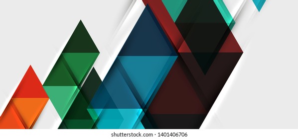 Triangle geometrical modern business presentation design template, abstract pattern for any background, vector illustration
