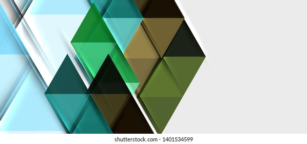 Triangle geometrical modern business presentation design template, abstract pattern for any background, vector illustration