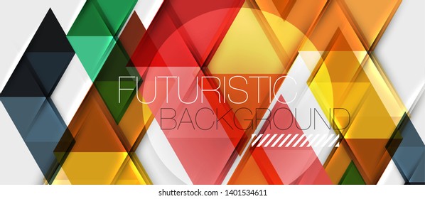 Triangle geometrical modern business presentation design template. Vector illustration