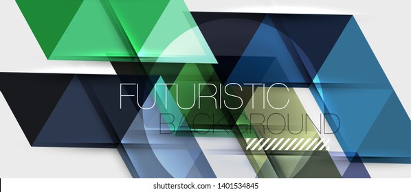 Triangle geometrical modern business presentation design template. Vector illustration