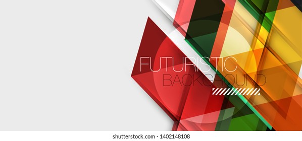 Triangle geometrical modern business presentation design template. Vector illustration