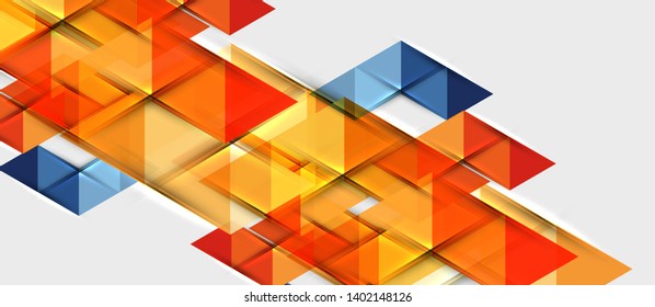 Triangle geometrical modern business presentation design template. Vector illustration