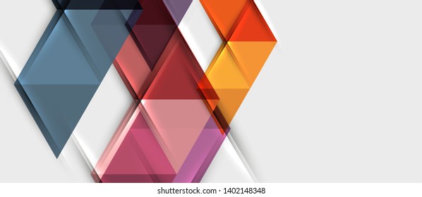 Triangle geometrical modern business presentation design template. Vector illustration
