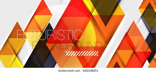 Triangle geometrical modern business presentation design template, abstract pattern for any background, vector illustration