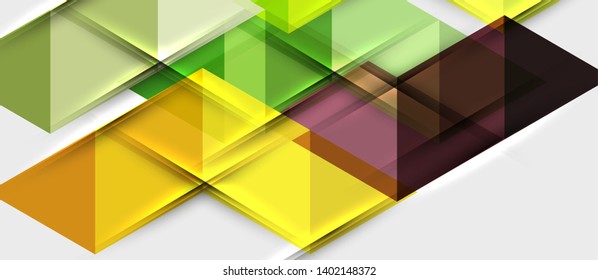 Triangle geometrical modern business presentation design template, abstract pattern for any background, vector illustration
