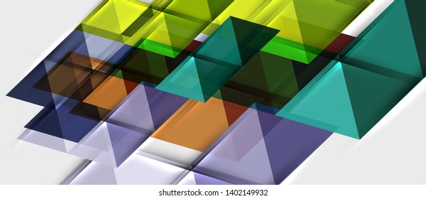 Triangle geometrical modern business presentation design template, abstract pattern for any background, vector illustration