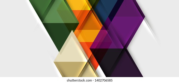 Triangle geometrical modern business presentation design template. Vector illustration