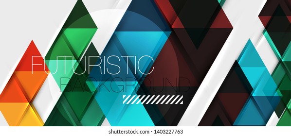 Triangle geometrical modern business presentation design template, abstract pattern for any background, vector illustration