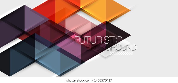 Triangle geometrical modern business presentation design template. Vector illustration