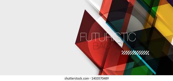 Plantilla de diseño de presentación de negocios moderna y geométrica de triángulo. Ilustración del vector