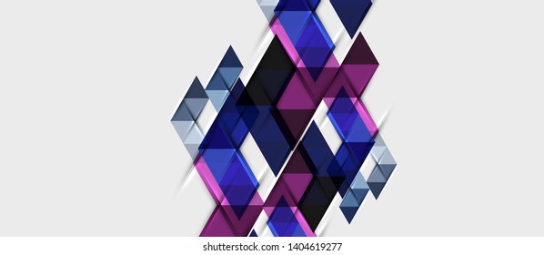 Triangle geometrical modern business presentation design template, abstract pattern for any background, vector illustration
