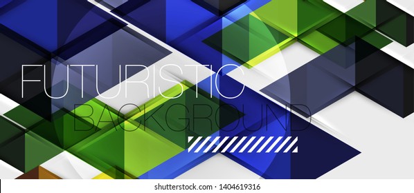 Triangle geometrical modern business presentation design template, abstract pattern for any background, vector illustration