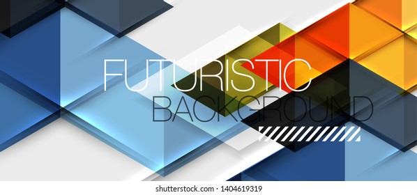 Triangle geometrical modern business presentation design template. Vector illustration