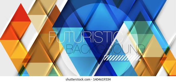 Triangle geometrical modern business presentation design template. Vector illustration
