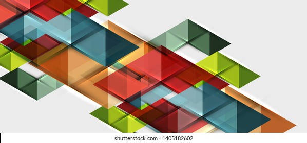 Triangle geometrical modern business presentation design template. Vector illustration