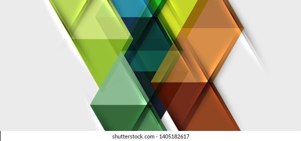 Triangle geometrical modern business presentation design template, abstract pattern for any background, vector illustration