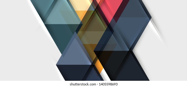Triangle geometrical modern business presentation design template, abstract pattern for any background, vector illustration