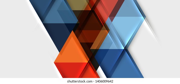 Plantilla de diseño de presentación de negocios moderna y geométrica de triángulo. Ilustración del vector