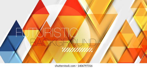 Triangle geometrical modern business presentation design template. Vector illustration