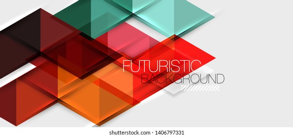 Triangle geometrical modern business presentation design template. Vector illustration