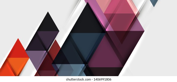 Triangle geometrical modern business presentation design template. Vector illustration