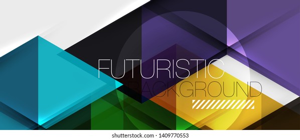 Triangle geometrical modern business presentation design template. Vector illustration