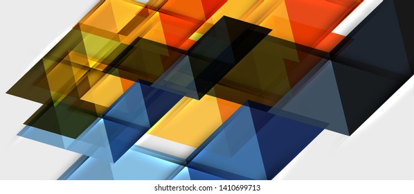 Triangle geometrical modern business presentation design template. Vector illustration