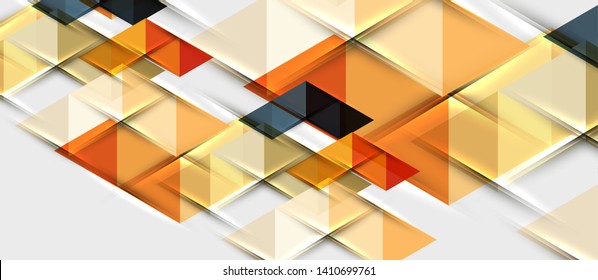 Triangle geometrical modern business presentation design template. Vector illustration
