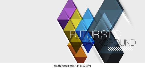 Triangle geometrical modern business presentation design template, abstract pattern for any background, vector illustration