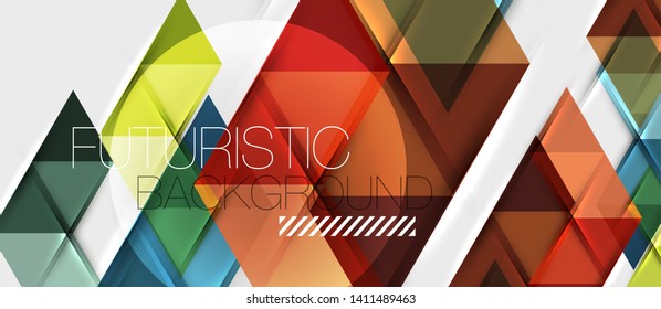 Triangle geometrical modern business presentation design template, abstract pattern for any background, vector illustration