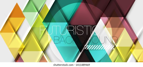 Triangle geometrical modern business presentation design template, abstract pattern for any background, vector illustration